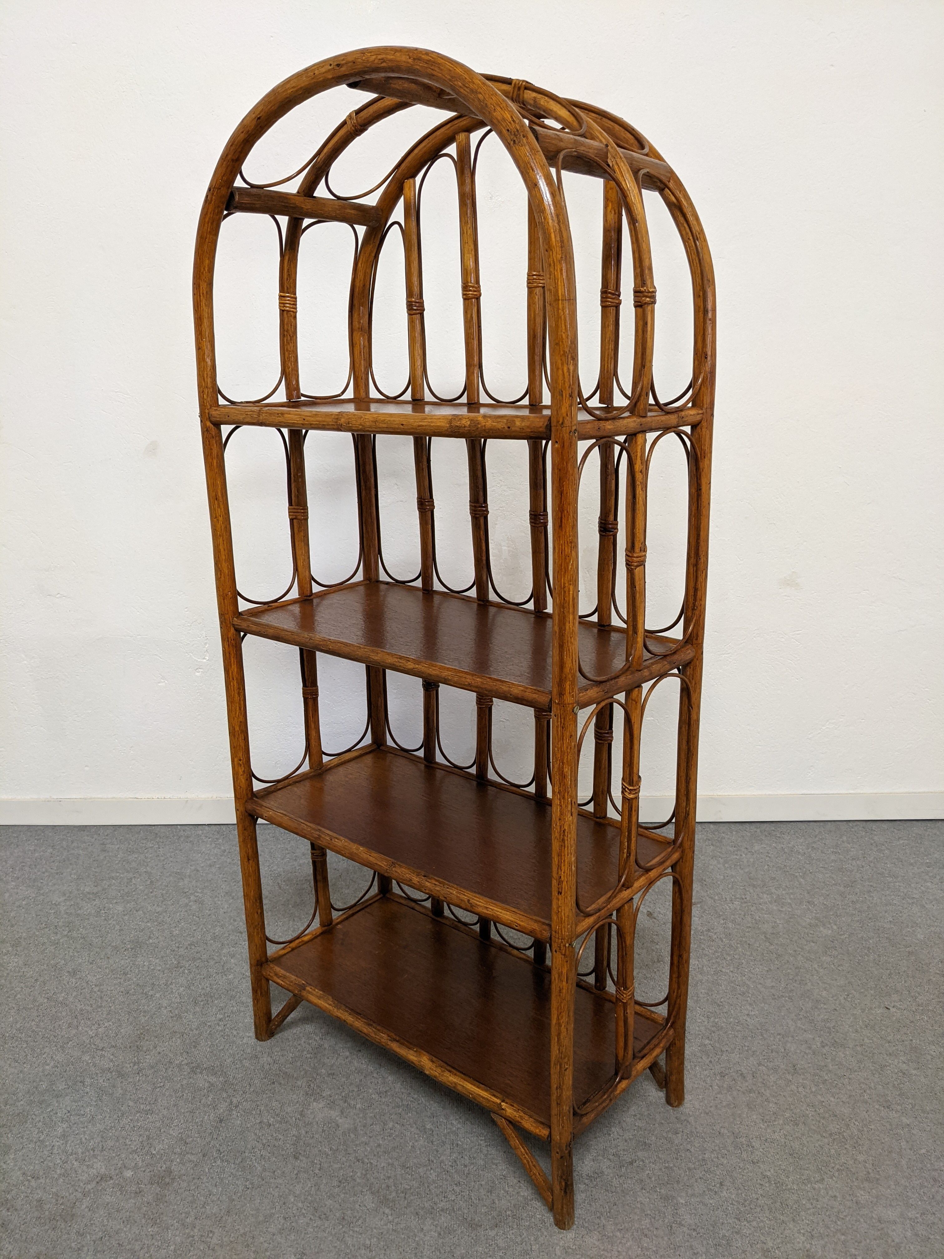 Bamboo and rattan shelves from the 60s/70s