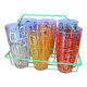 Set of 6 Screen-Printed Glasses 1960