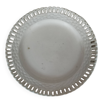 Assiette festonnée faïence blanche 18 ème