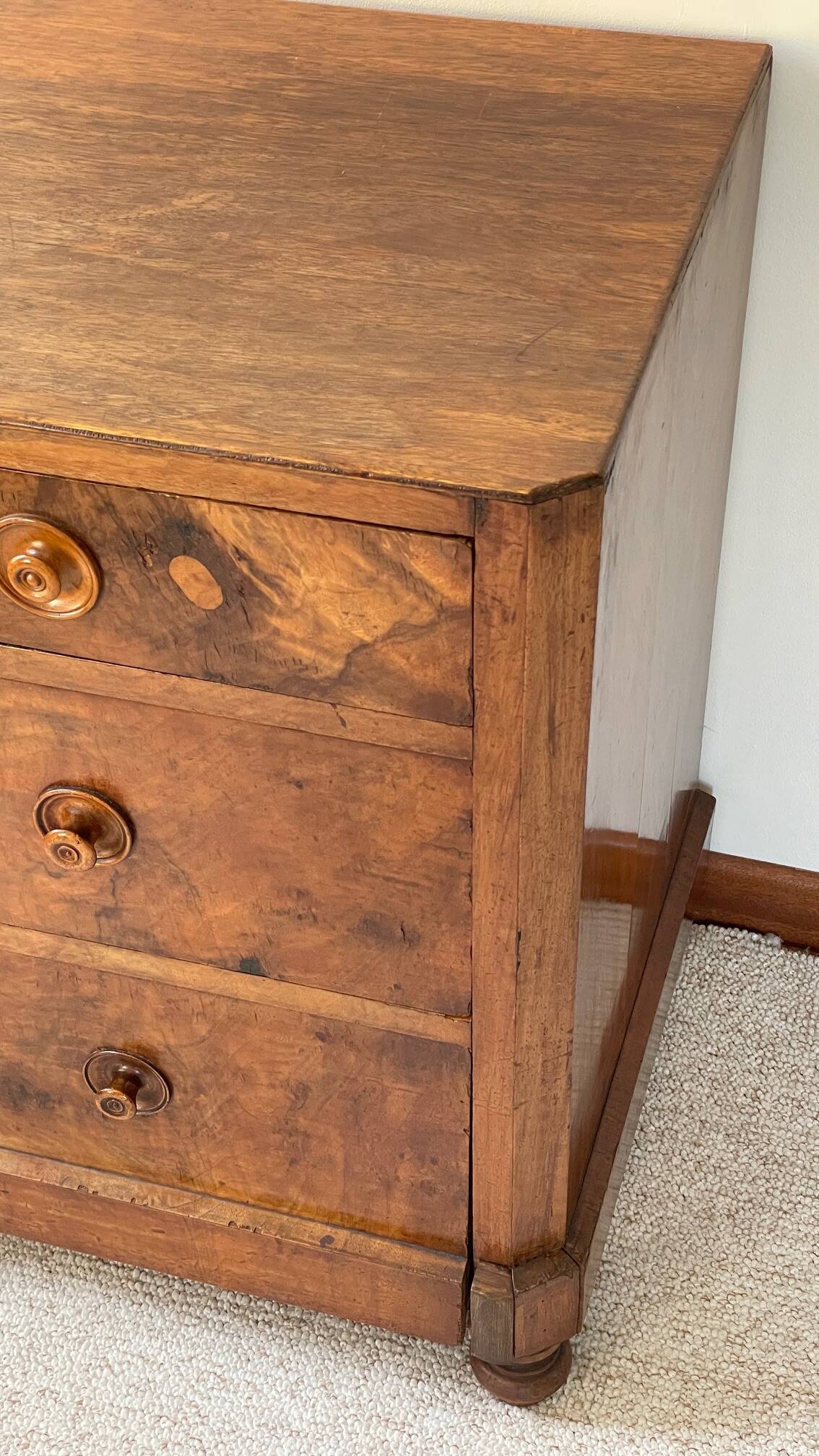 Antique Walnut and Solid Wood Commode