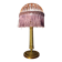 brass column lamp, worked brass from 1880 with cut glass dome, 45x22, superb