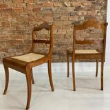 Ensemble de 2 chaises Biedermeier, Autriche, début du 19ème siècle