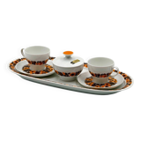Service à café Thomas Rosenthal années 70 en porcelaine florale