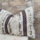 Housse de coussin Handira marocaine : Coussin berbère à sequins (60x40cm)