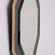Octagonal Mirror frame in brass 1970s