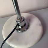 Vintage 70s chrome and marble lamp