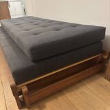 Vintage oak convertible bench by Alain Gaubert