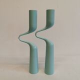 Set of 2 candlesticks, made of steel by Mikaela Dörfel for Menu, Denmark