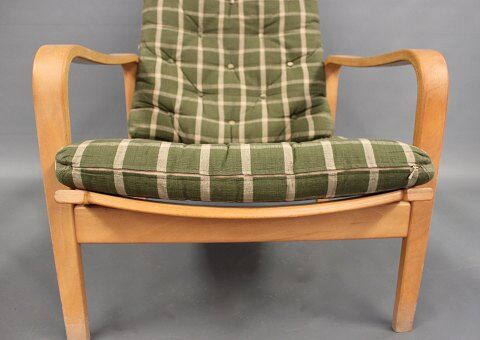Pair of armchairs and a stool designed by Alf Svensson and manufactured by Källemo