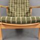 Pair of armchairs and a stool designed by Alf Svensson and manufactured by Källemo