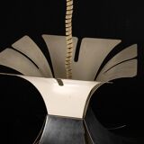 1970s Goffredo Reggiani Style Lacquer & Chrome Chandelier