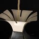 1970s Goffredo Reggiani Style Lacquer & Chrome Chandelier