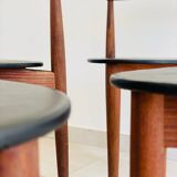 Set of 4 vintage Hans Olsen chairs for Frem Røjle Denmark