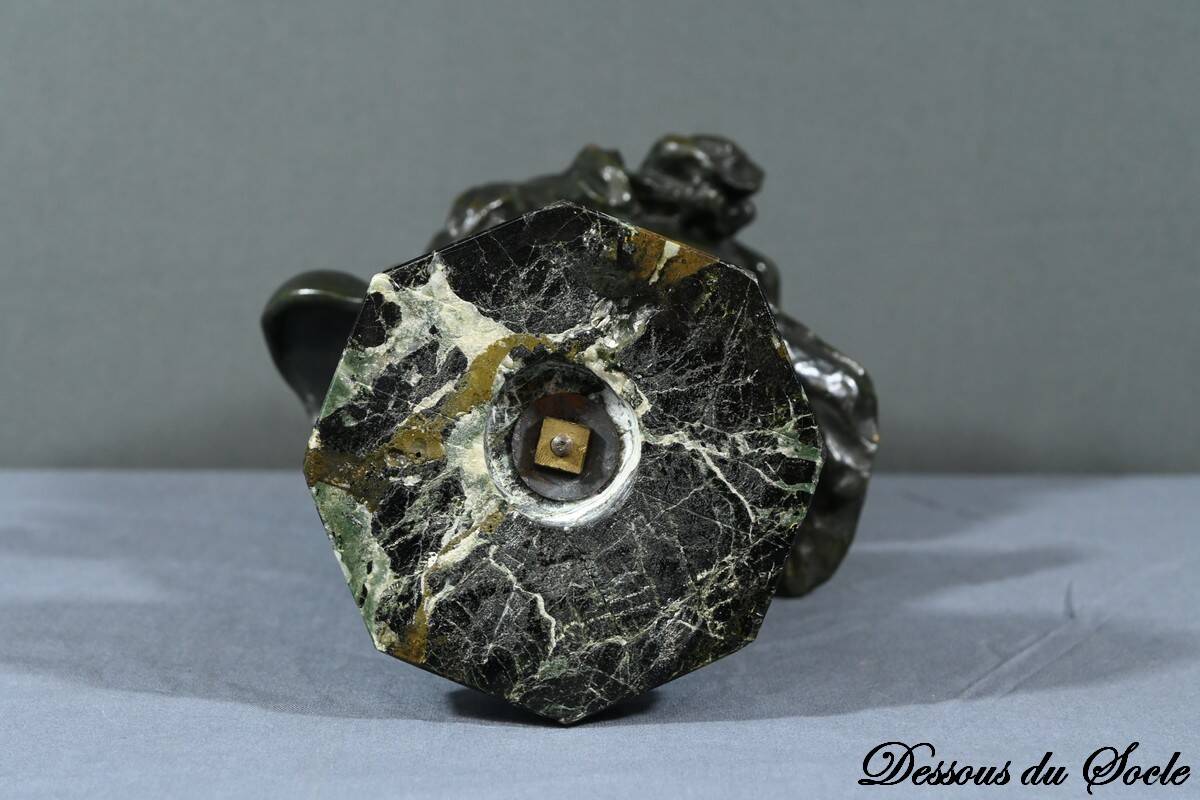 Bronze “Laughing Child”, signed A.Injalbert – Late 19th century