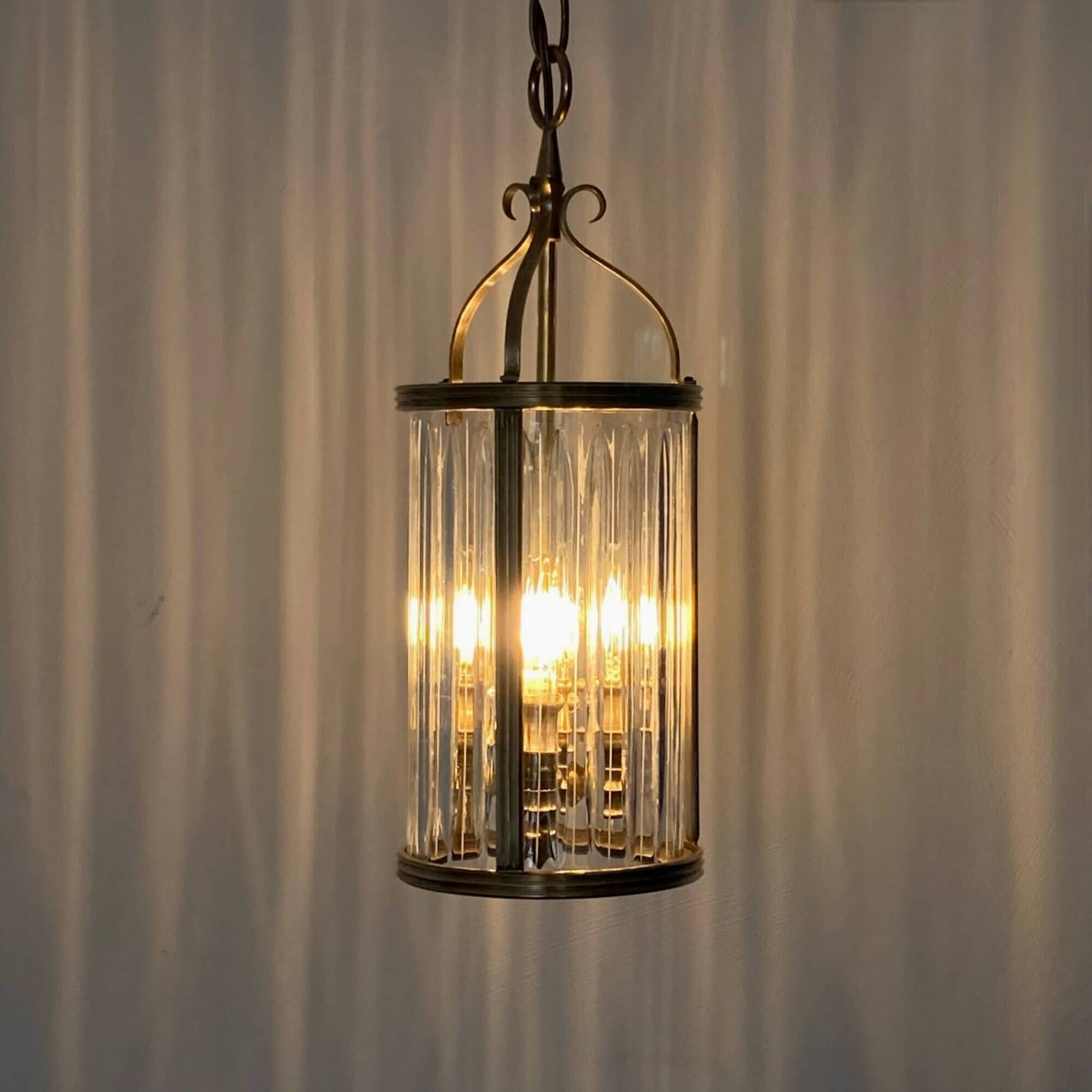 Old vintage brass and crystal lantern decoration chandelier lighting LAMP-7125