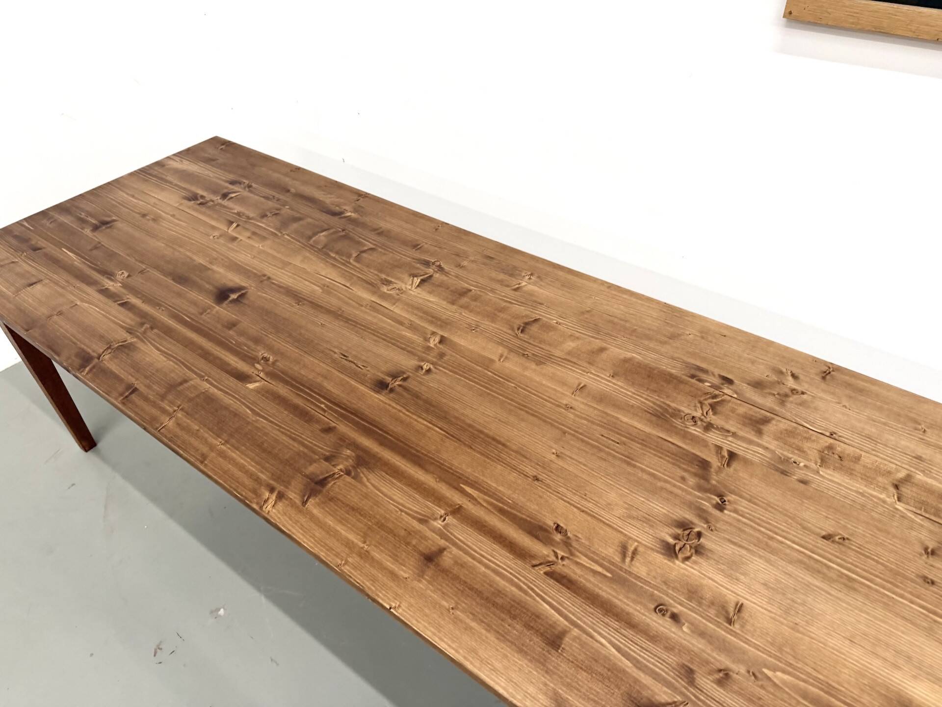 Farm table with tapered legs, L 260 cm