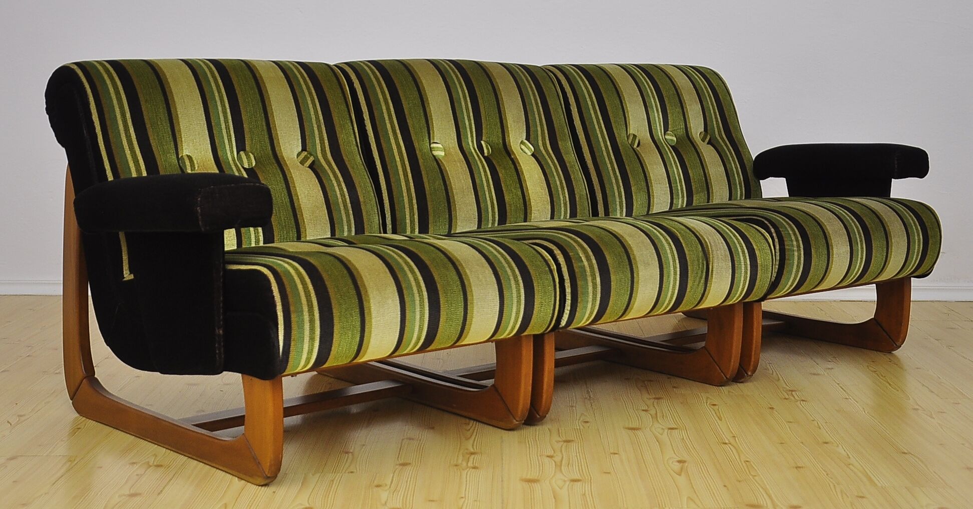 Vintage striped modular sofa, 1970s