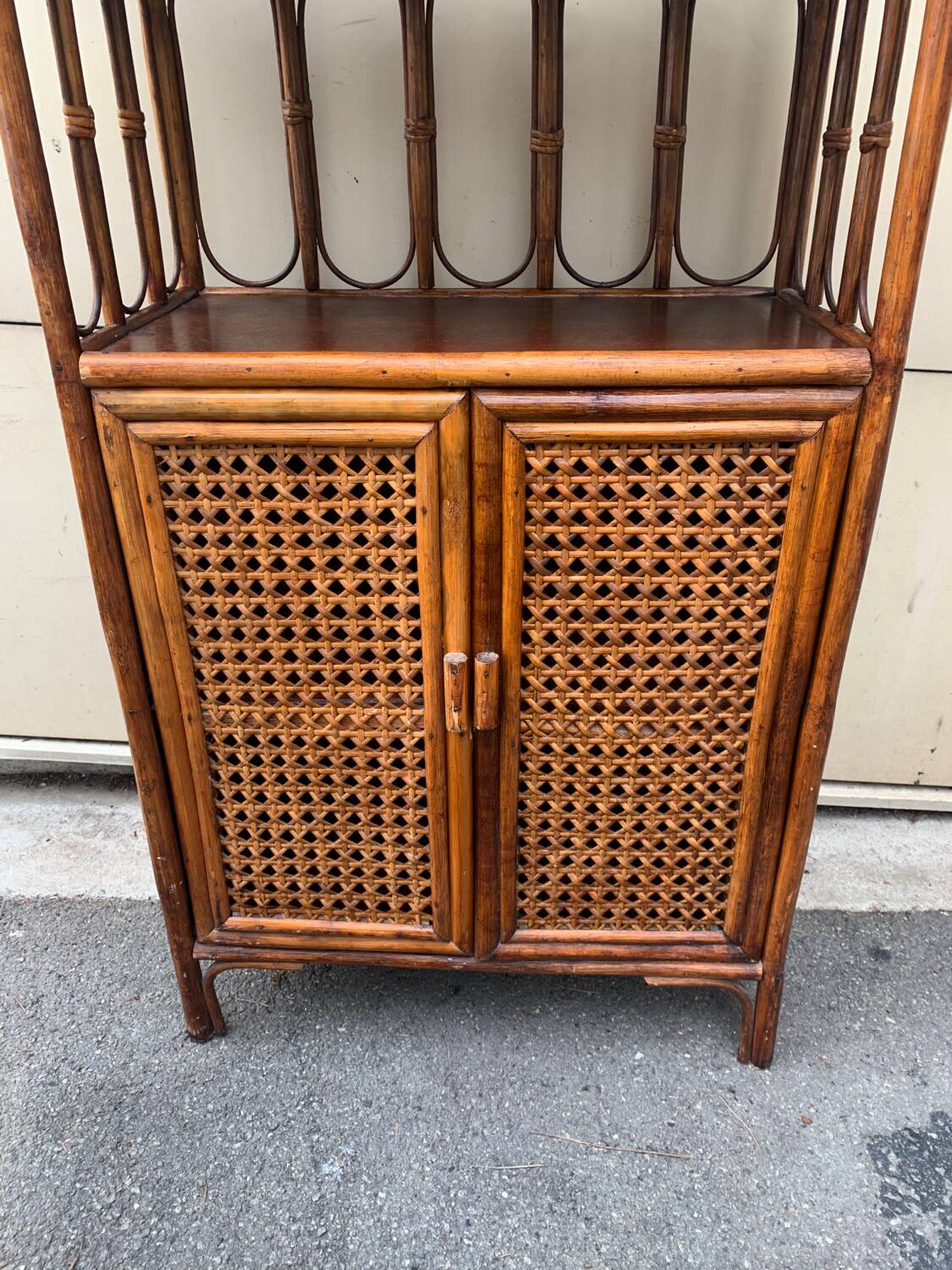 Rattan shelf, 1970s