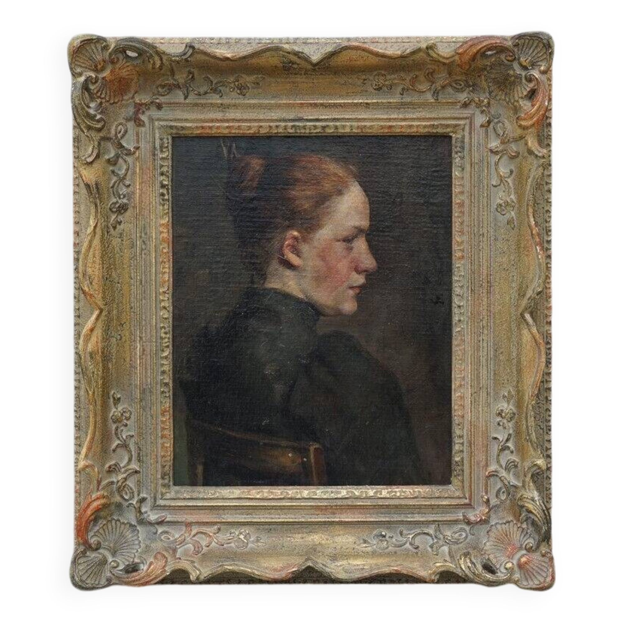 "Young Woman" Portrait Oil Painting