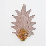 Pair of Modern Italian Murano Glass Leaf Sconces