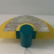 Colorful metal and glass wall light  Arlus 1980
