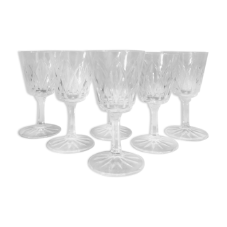 Set of 6 vintage diamond glasses