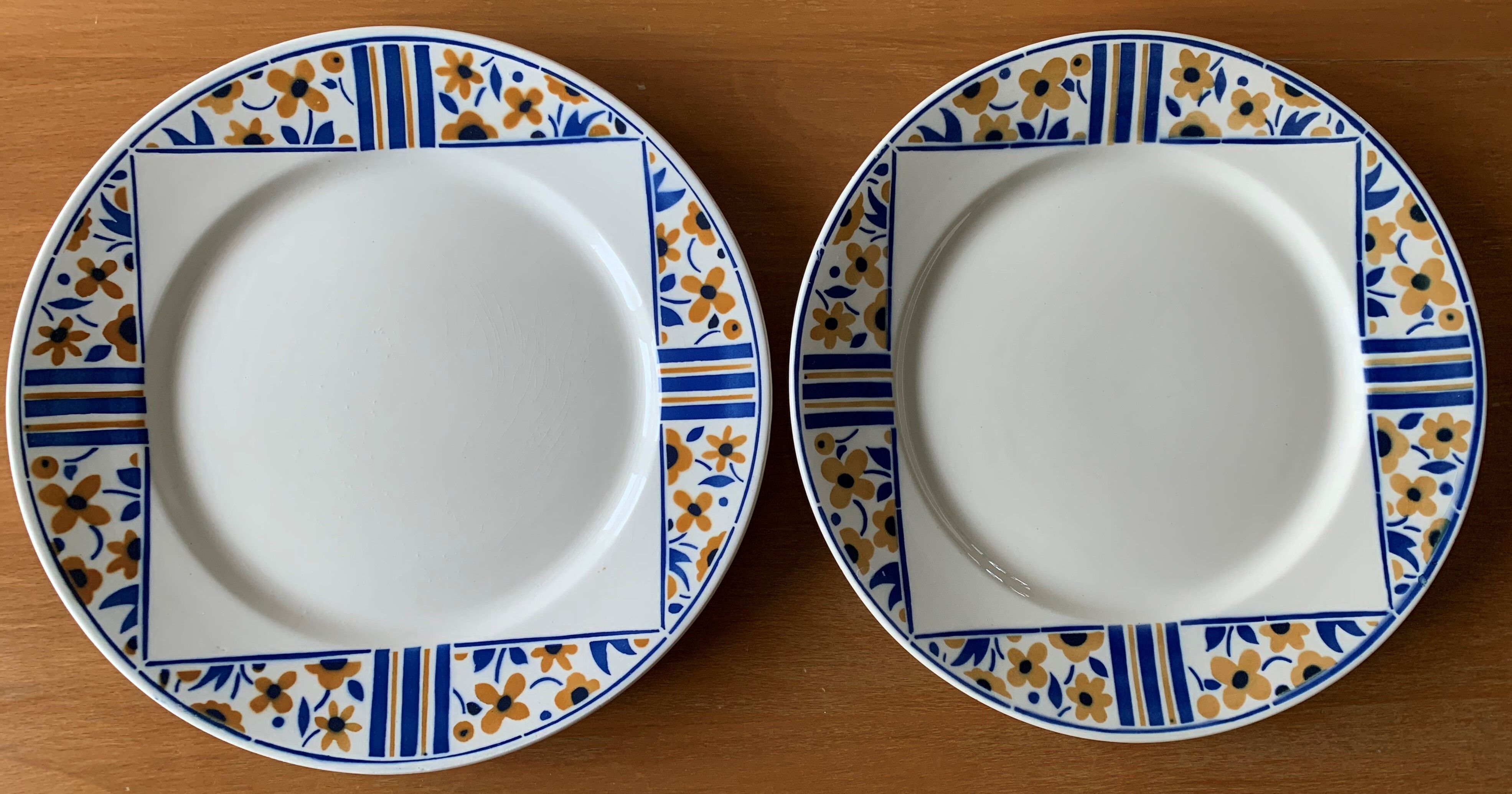 8 plates in Badonviller earthenware