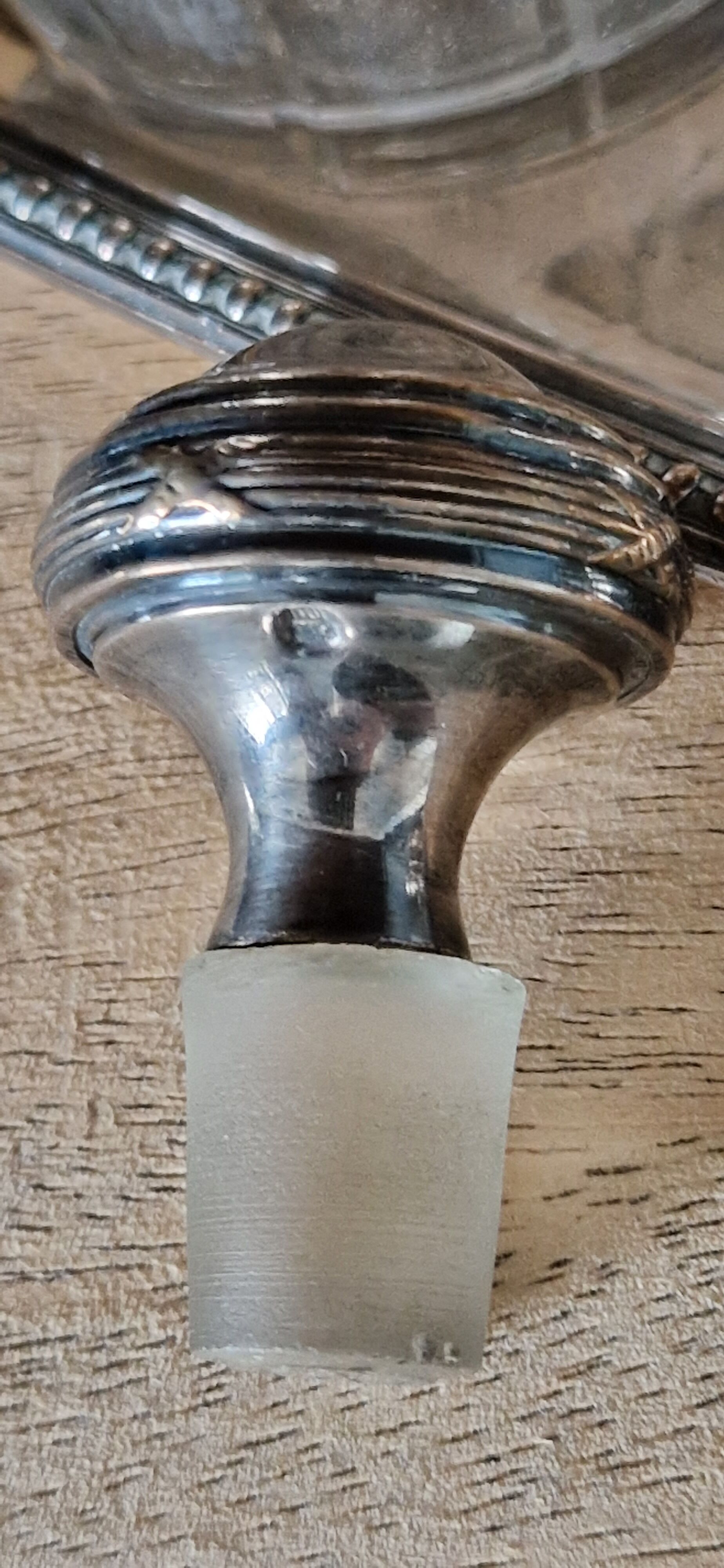 Silver and crystal liquor service