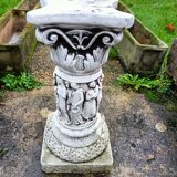 Old reconstituted stone column Antique decor
