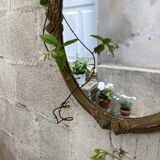 Ancient oval mirror 47x57cm