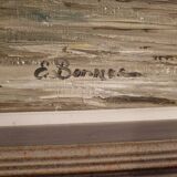 Painting by C. Bonnec, landscape of Brittany