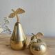 Vintage brass apple pear boxes