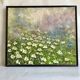 Tableau acrylique toile et czdre bois