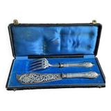 Fish serving cutlery – Silver Head of Minerva