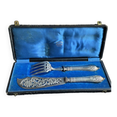 Fish serving cutlery – Silver Head of Minerva
