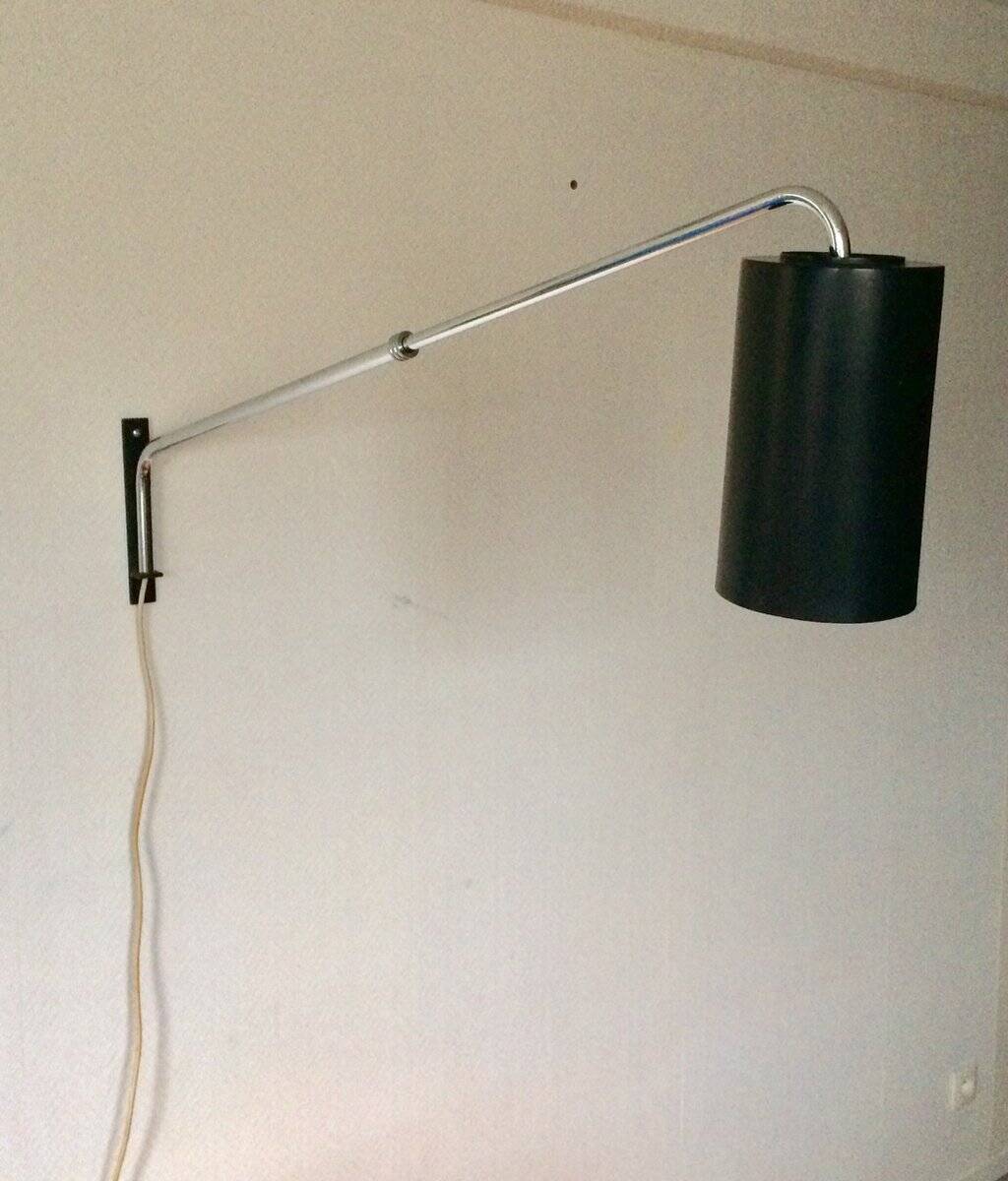 Mid-Century Extendable Cylinder Wall Lamp, 1960s