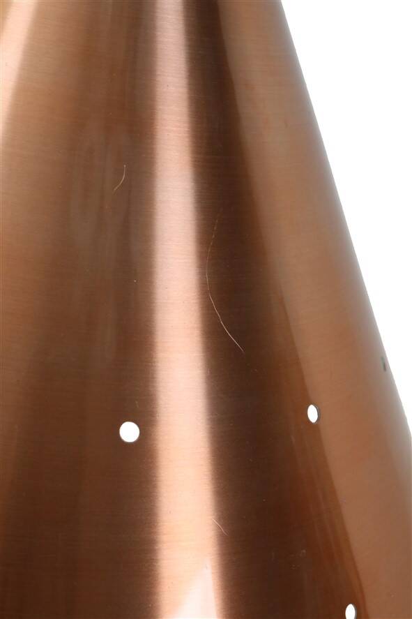Mid-century cone pendant lamp / copper / aluminium / Danish modern design / 1960s