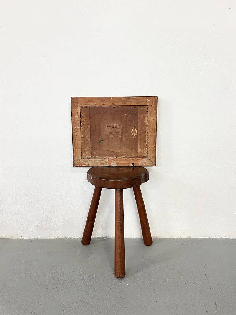 Painting "Trees on the edge of a pond", A.Beauvarlet, Oil on wood