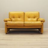 Yellow leather sofa, Italian design, 1960s, manufacturer: B&B Italia, design