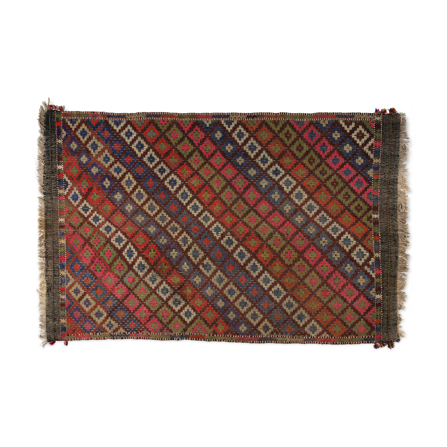 Anatolian handmade kilim rug 230 cm x 155 cm