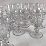 Series of twenty-five crystal stemmed glasses