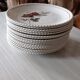 Lot de seize assiettes plates