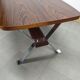Table basse art déco vintage bois carrelage chrome