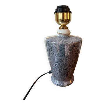 Pied de lampe en céramique marbrée