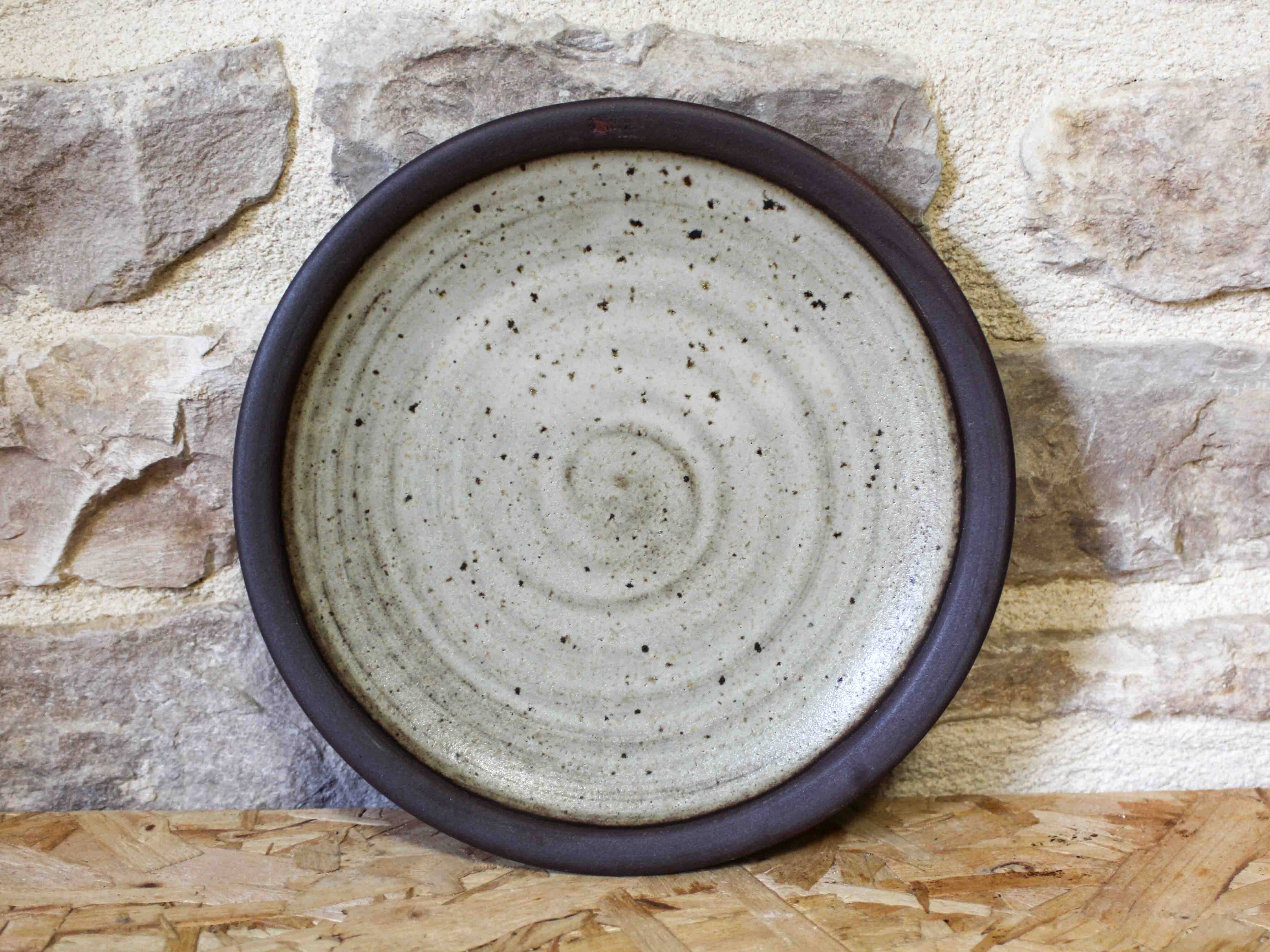 Set of 8 ceramic dessert plates from Poterie Hautes Ribes, Grasse