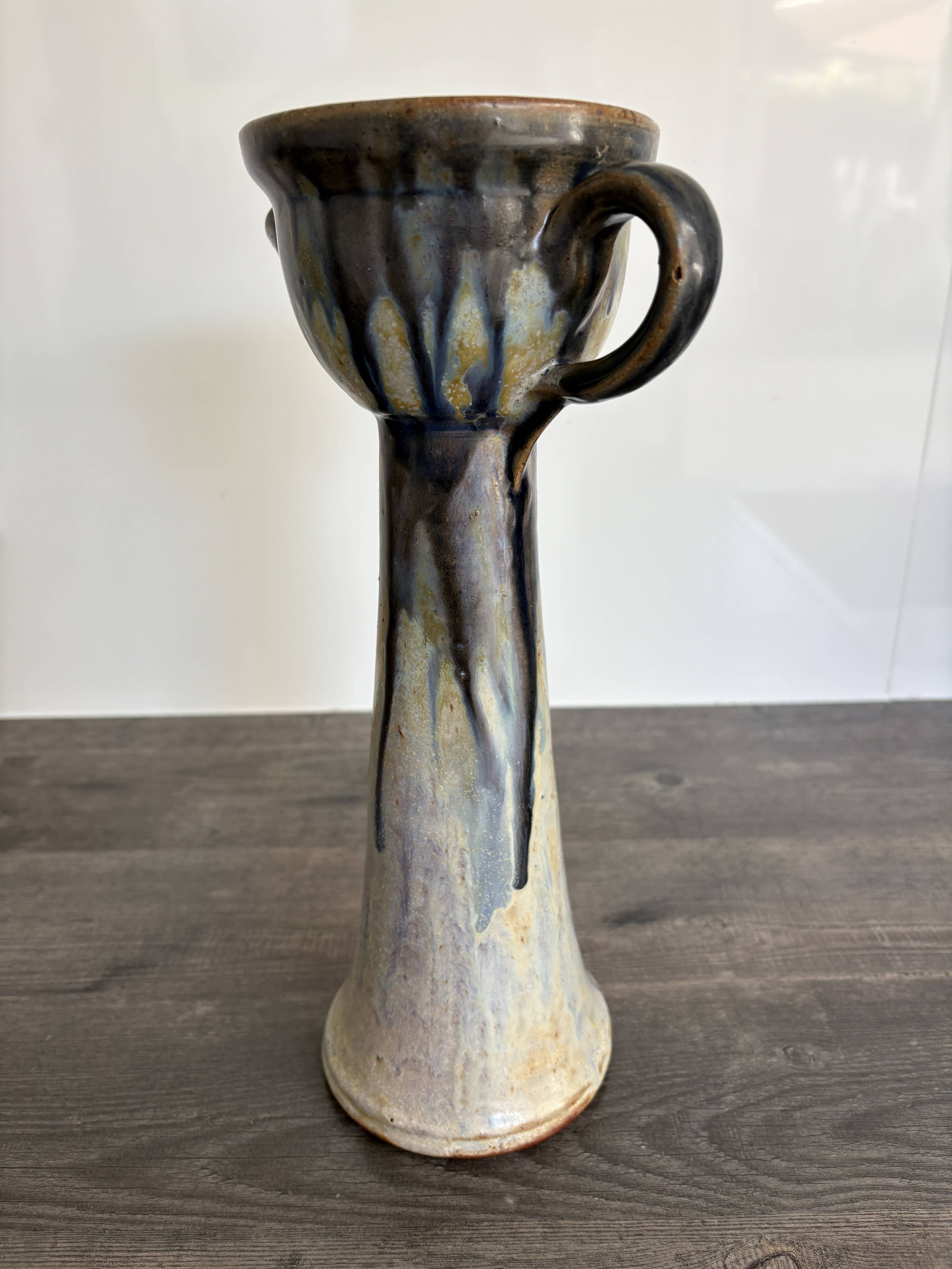 Bougeoir / Pied de lampe en céramique émaillée