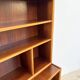 Asymmetrical mahogany bookshelf — 2 offset elements, custom-made, 1960s