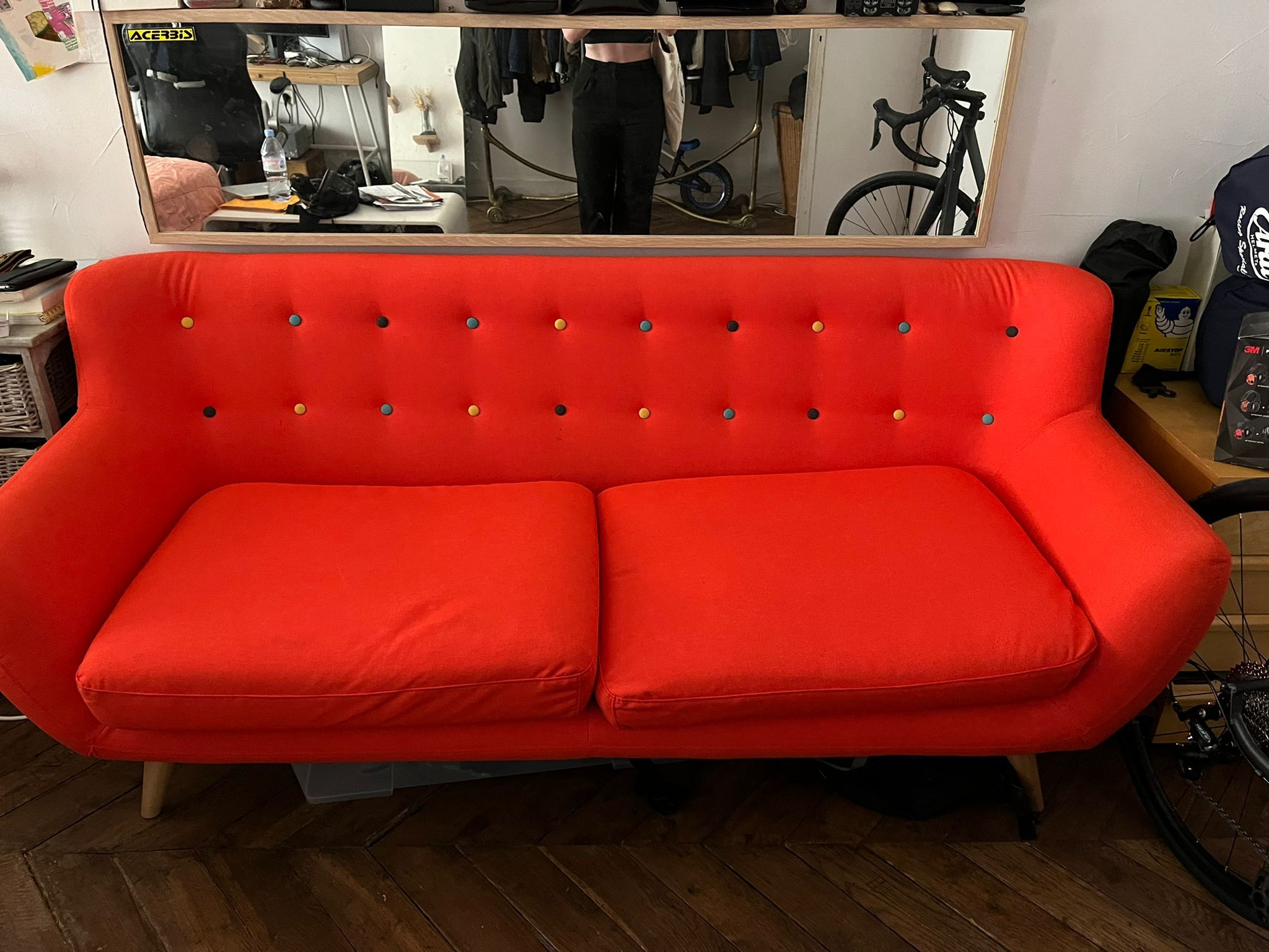 Orange sofa