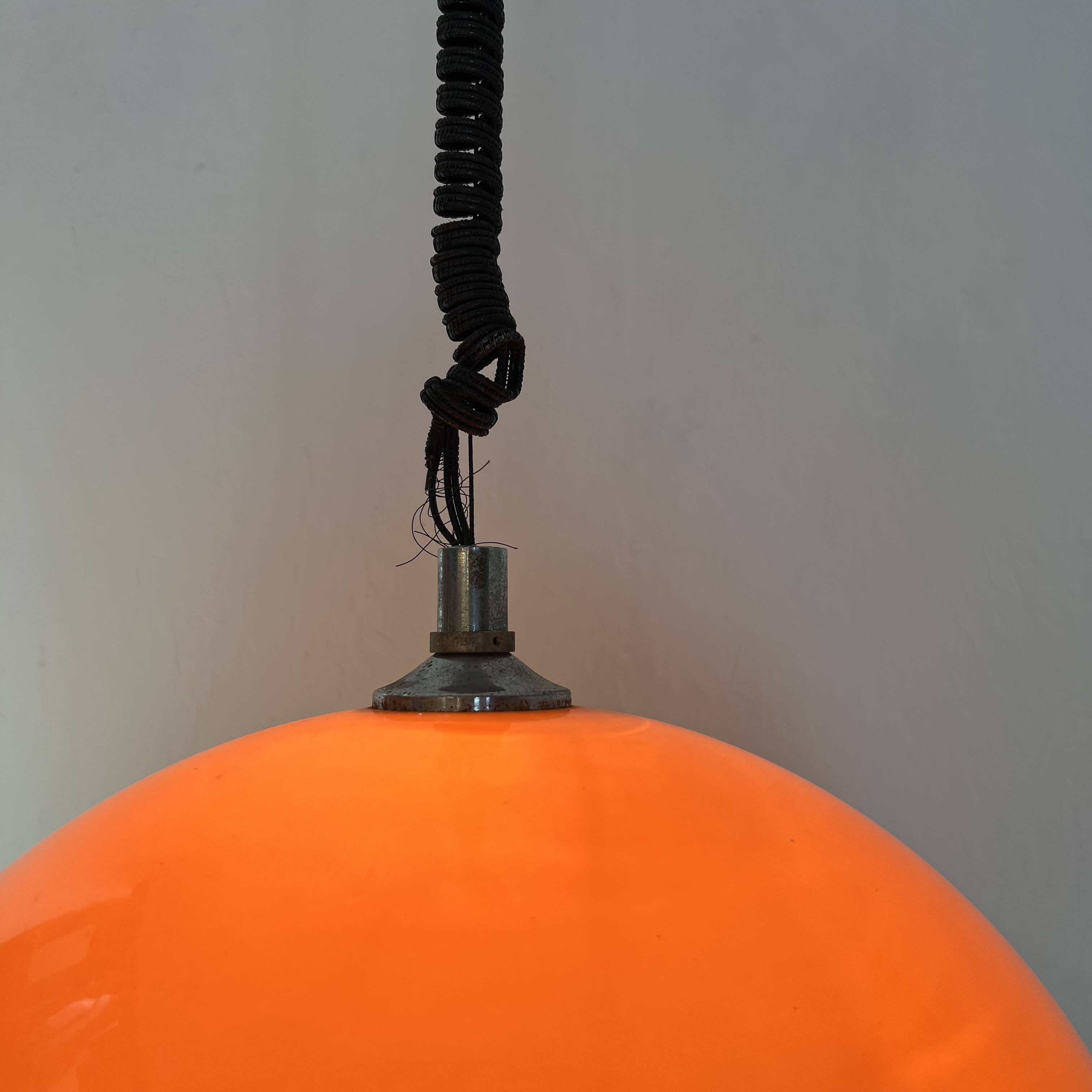 Vintage 70s Adjustable Pendant Lamp Chandelier