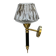 Vintage wall sconce torch in brass, thick glass globes.